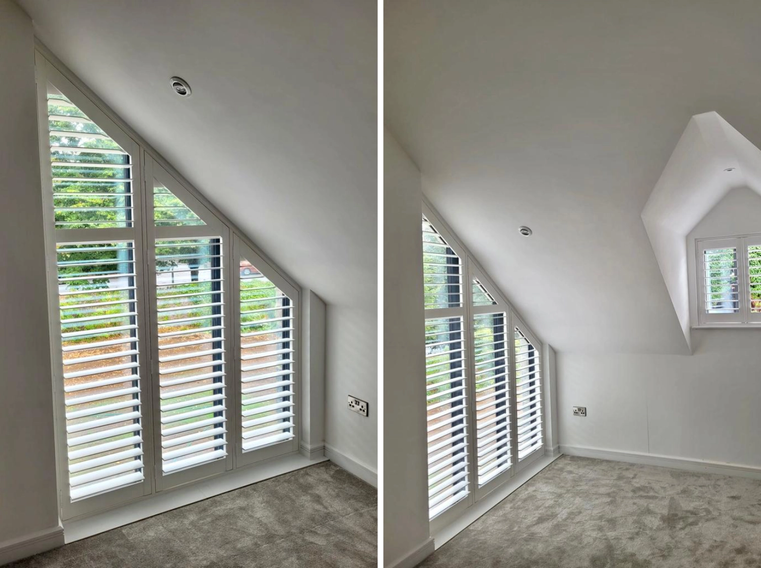 triangle shaped shutters